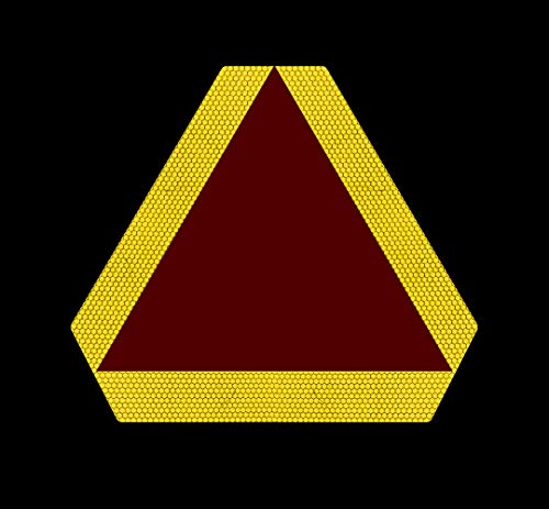 Image of IGNIXIA (Pack of 04) Slow Moving Vehicle Sign, PVC Vinyl Decal Slow Moving Vehicle Triangle Sticker, 14 inchx 16 inch Inches Orange Base with Reflective Border, UTV, Safety Triangle Signs (4)