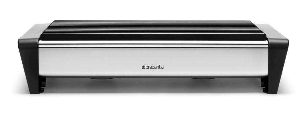 Brabantia Chauffe-Plat avec Grille - Noir - 2 Bougies - Matt Inox