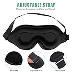 BeeVines 2 Pack 3D Contoured Sleep Mask Sleeping Eye Masks for Lash Extensions, Night Molded Mask with Adjustable Strap, 100% Block Light Eye Shade Cover for Traveling Yoga Nap - Image 4