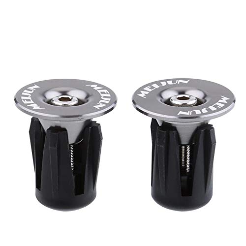KASD Bouchons d'extrémité de Barre, Accessoire de vélo Capuchons de Barre de vélo Bouchons d'extrémité de Guidon Petite Prise de Barre Robuste Remplacement pour vélo de Route pour la(Couleur Titane) Cover