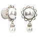 KUBOOZ Pearl Pendant Ear Piercing Jewelry Stainless Steel Tunnels and Plugs Ear Expander Reamer Guages