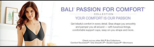 Bali womens Passion for Comfort Underwire Df3385 minimizer bras, Black, 40DD US
