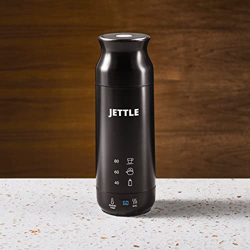 Jettle Electric Kettle - Travel Portable Heater For Coffee, Tea, Milk, Soup - Stainless Steel Travel Water Boiler Tea Pot With Temperature Control, Led, Automatic Power Off - 450Ml, Kitchen Appliance #TOP5
