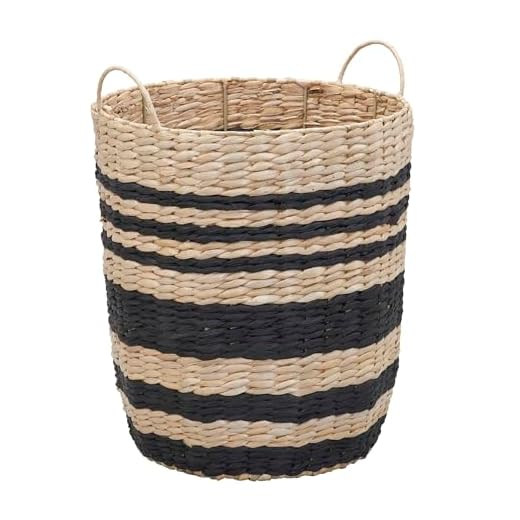 Stylish Natural and Black Storage Basket