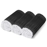 300 Count Disposable Micro Applicator Brush for Eyelash Extension, Micro Swabs Mascara Wands for Makeup Application Black