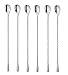 6 Pcs 12 Inch Bar Mixing Spoon Cocktail Spoon Stainless Steel Bar Long Spoon With Spiral Pattern