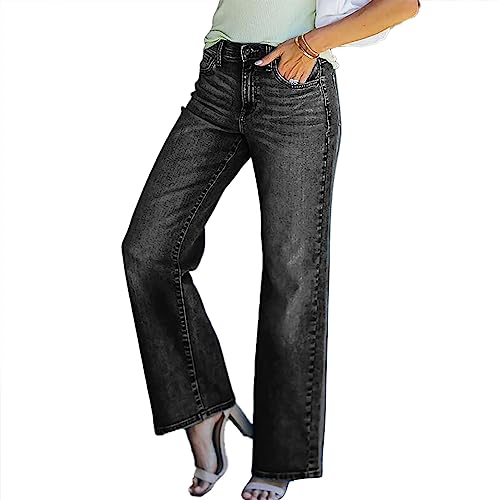 Pantalones Casuales para Mujer, Cintura Media, a la Moda, Elásticos, Cómodos, con Pierna Recta, Bolsillos Laterales para Mujer para IR de Compras (XL)