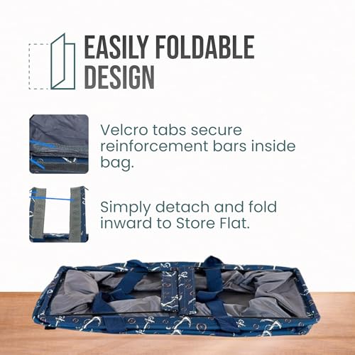 Image of Extra Large Utility Tote Bag - Oversized Collapsible Pool Beach Canvas Basket