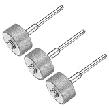 uxcell Diamond Grinding Burrs Drill Bit 1/8 Inch Shank 120 Grit 18mm Dia Cylindrical Diamond Mounted Points Bit for Carving Polishing Jade Jewelry Amber Stone Beeswax Glass 3pcs