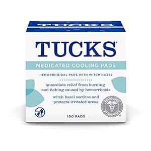 TUCKS Medicated Cooling Pads, 100 Count – Hemorrhoid Pads with Witch Hazel, Cleanses Sensitive Areas, Protects from…