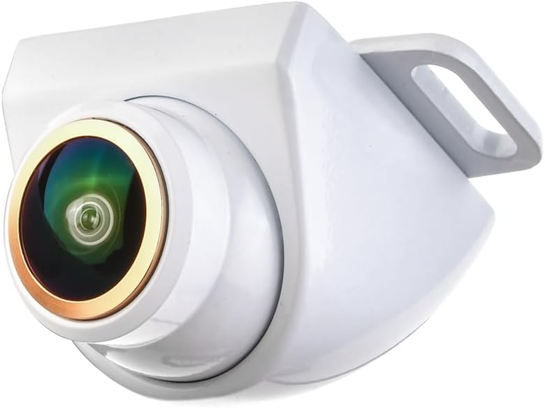 Car Backup/Front View Camera Adjustable Fisheye Lens Cam AHD 720P/CVBS & Vehicle Camera for Cars SUVs Pickups Trucks RVs 170° Wide View Angle Night Vision & White Car Rear View Camera