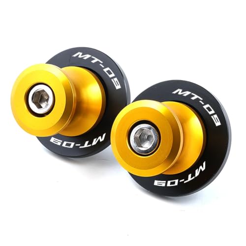 Image of Compatible with 2026 MT09 Tracer 2025 MT09 SP MT 09 V4 SP FZ09 2014-2025 2026 MT-09 Tracer 900GT Motorcycle CNC 6MM Swingarm Spools Slider Stand Screws (Gold)