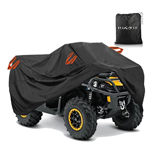 Telo di copertura per ATV, impermeabile, resistente, tessuto Oxford 210D, taglia grande, per ATV Quad, scooter, moto, quad, per esterni, protezione da polvere, pioggia, raggi UV, 256 x 110 x 120 cm