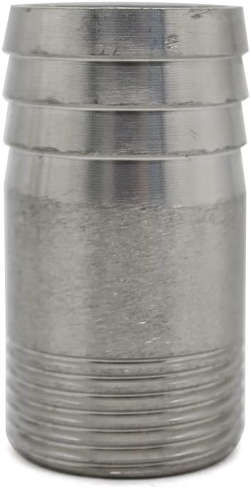 1PC 1-1/2インチ BSPT オス x ホース バレル ニップル カプラー SS304 ステンレススチール 継手 47mm パ