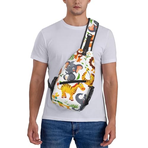 Mochila cruzada ligera unisex tipo sling animal miniatura 2