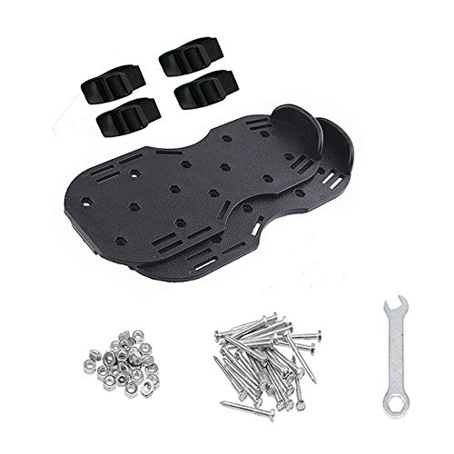 Lawn spikes Lawn Aerator shoes garden nails garden tools loose soil shoes ripper portable durable convenient(black) Jasnyfall