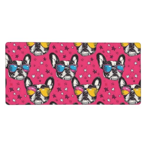 Tapis de souris de jeu Bouledogue mignon pour égayer votre espace ordinateur portable