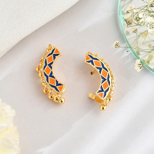 Image of Voylla Zulu Neema Enameled Ear Cuff