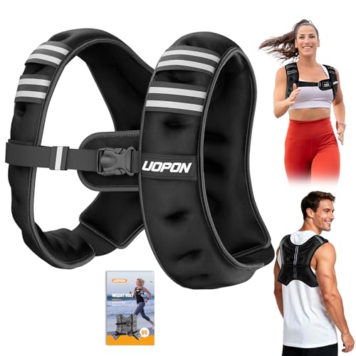 Image of Weighted Vest for Women Men, 8 lb /10 lb /12 lb Weight Vest for Walking with Reflective Stripe and Adjustable Buckle Straps, Body Weights for Osteoporosis, Running, Strength Training and Weight Loss