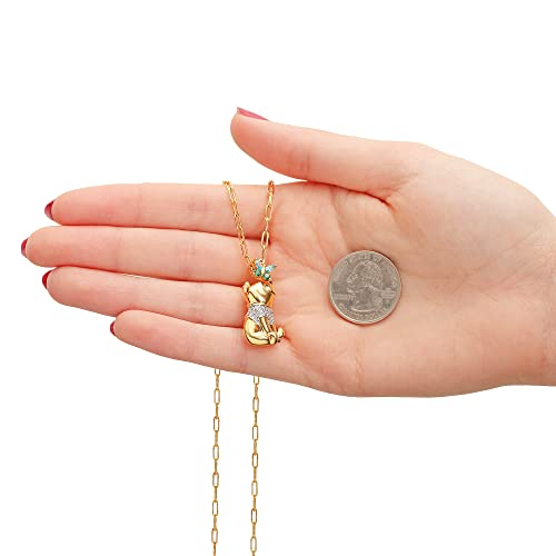 Disney Winnie the Pooh Pendant Necklace Paper Clip Chain 18-Inch - Flash Plated Necklace with Butterfly and Pooh Pendant - Winnie the Pooh Jewelry4