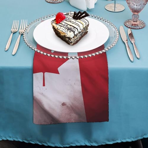 Servilletas de Tela con Bandera Canadiense 4 piezas miniatura 4