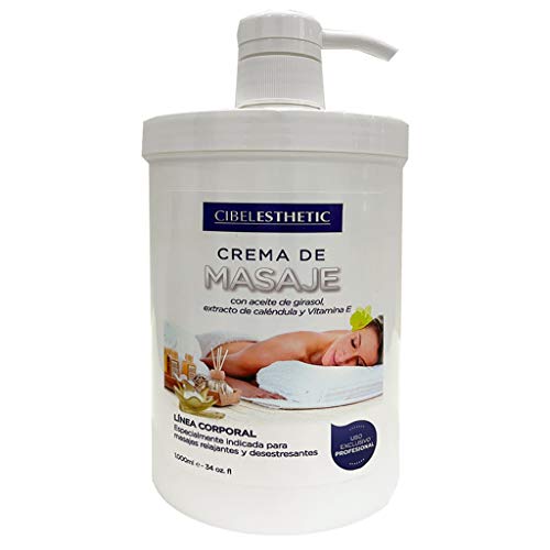 Crema para Masaje con Aceites Esenciales Aroma a Hierbas Cibelesthetic - 1000ml, Masajes drenantes, relajantes, estéticos
