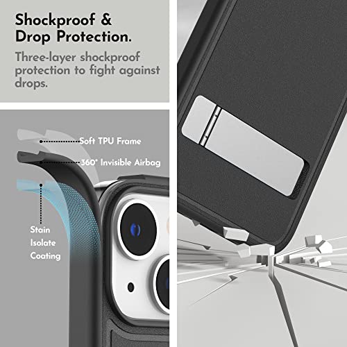 Coque iPhone 14 Plus béquille résolvant les chutes et facilitant la charge