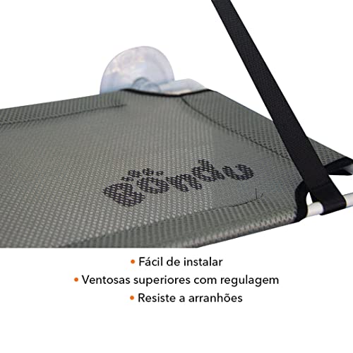 BONDU Cama Suspensa de Janela de Gato Fofoqueiro Um ou Dois Andares Preto ou Cinza (Um Andar, Preta)