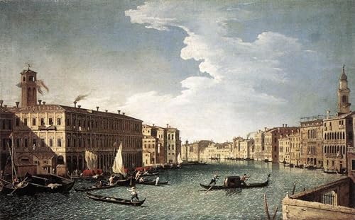 Imprimé Sur Toile le Grand Canal Rialto Bernardo Canal Impression Affiche