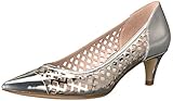 NINE WEST Women's QUANESSA Synthetic Pump, Silver, 5