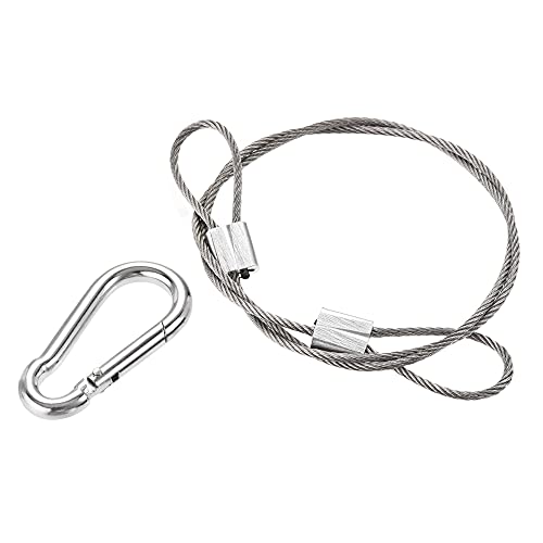 Image of uxcell Picture Hanging Wire Kit, 4Set 0.5M Loop and Hook Hanging Wire for Home Picture Art Gallery Picture Display Kit, Load 66 Lbs