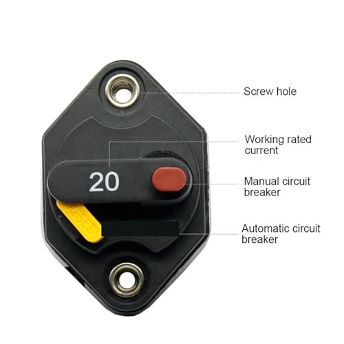 Disyuntor impermeable de 12V-32V CC 40A 50A para audio de coche marino 3