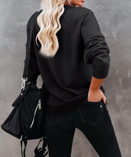 Image of Dressmine Womens USA Shirt Casual Long Sleeve Graphic Tees Knit Crew Neck Sweatshirts Loose Pullover