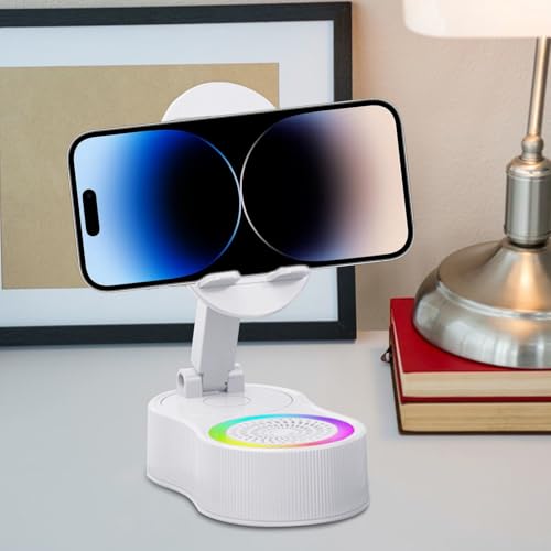 Support de téléphone portable de table réglable RGB microphone haut-parleur chambre