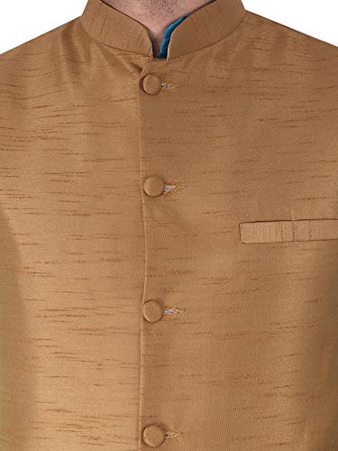 Image of Sadree Silk Men's Kurta Pajama Waistcoat or Nehru Jacket Set