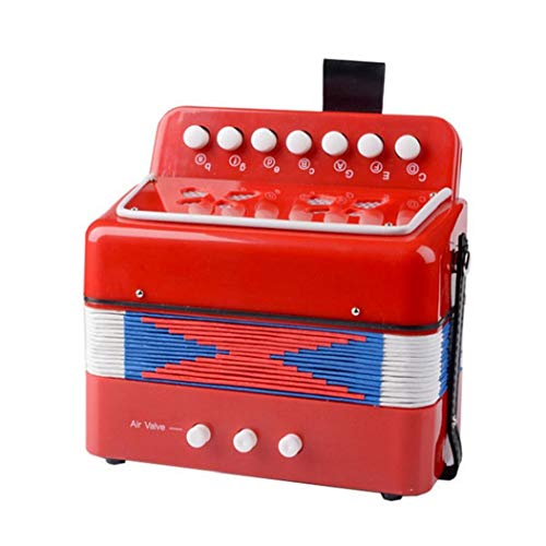MaylFre 1 Set Niños Mini Acordeón Multi Función De Crianza Infantil Early Learning Juguetes Musicales del Acordeón Instrumento para La Educación De Los Niños De Instrumentos Musicales Red