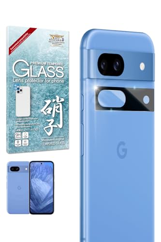 シズカウィル Google Pixel 8a 用 カメラ保護 カメラカバー カメラレンズ 強化ガラス 気泡レス 全面保護 保護フィルム フィルム ガラスフィルム レンズ保護 レンズカバー ブラック 1個入り