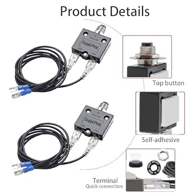 3 Amp 5 Amp Resettable Fuse HVAC Tools Circuit Tester Thermal Overload Protector for Circuit Breaker 24V AC/DC & 125/250V AC