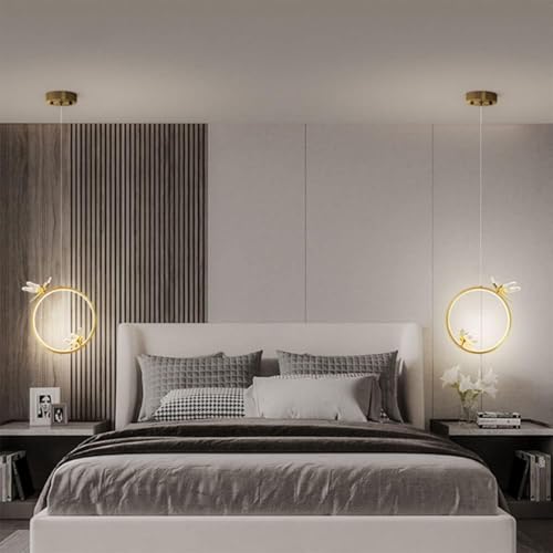 Lámpara colgante LED para estudio y dormitorio moderno con luces colgantes sencillas de techo 6