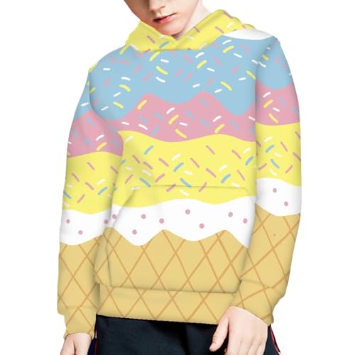 Image of Coloranimal Unisex Girls and Boys Long Sleeve Hoodies Hoody Athletic Pullover Sweatshirts Tops Age 6-16year