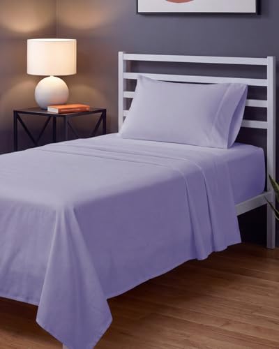 Image of Sleepy Town Twin Size Bed Sheets - 3 Piece - Twin Sheet Set - Extra Soft, Comfy & Cooling - Easy Care - Shrinkage, Wrinkle & Fade Resistant - Brushed Microfiber - Deep Pocket Bed Sheets (Lavender)