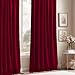 StangH Theater Red Velvet Curtains Christmas Curtains Super Soft Thermal Insulated Window Drapes 84 inches for Living Room Holiday Decorative for Master Bedroom, W52 x L84, 2 Panels