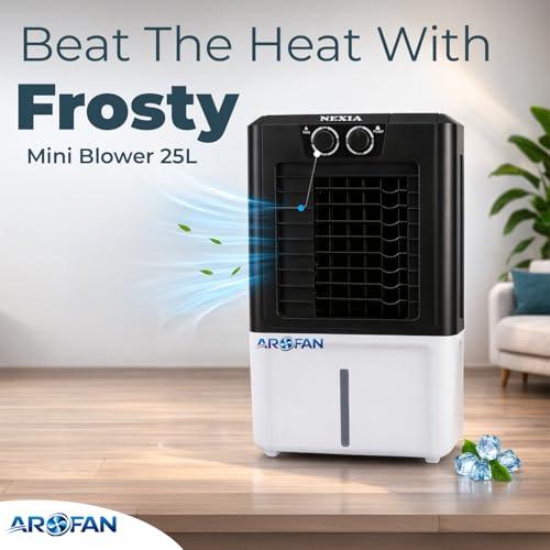 Image of 25L Frosty Air Cooler for Room Cooling | Anti Bacterial Honey Comb Pads | Collapsible Louvers | Compatible Wheels for Easy Moving | 9 Feet Air Throw Distance