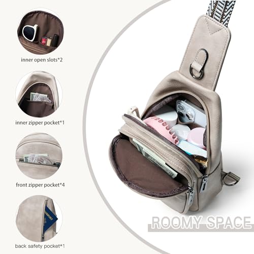 7L Sling Bag for Women Crossbody Bag Sling Purse Fanny Packs Vegan Leather Chest Bag Trendy Handbag Travel Anti Theft4