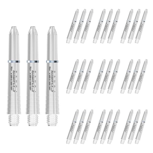 Dardos cortos WINMAU Prism Force de policarbonato blanco con 30 cañas
