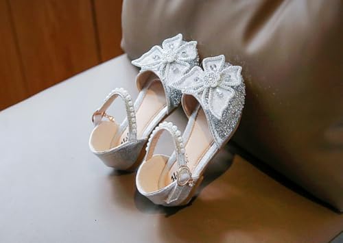 Toddler Girls Sparkle Princess Mary Jane Ballet Flats Glitter Bow Flower Girl Wedding School Party Shoes for Little Kids4