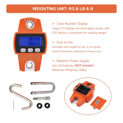 Báscula Colgante Mini Portátil KUIDAMOS 0.5-300kg miniatura 2