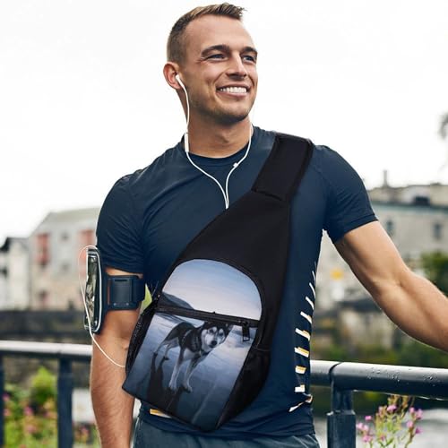 Bolso tipo bandolera para mujer y hombre, uso deportivo y urbano miniatura 3