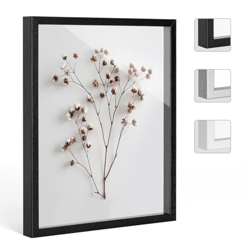 Bildershop-24 Objektrahmen FrameBox VARIO36 Schwarz (matt) 70x100cm zum Einrahmen von Trikots, Blumen, Passepartouts etc.