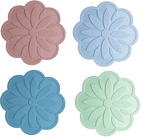 Image of Silicone Trivets Mats, Silicone Hot Mats Set, Silicone Hot Pads, Silicone Pot Mat for Countertop, Trivet Pads Heat Resistant, Table Placemats (Pack of 4 Multi)